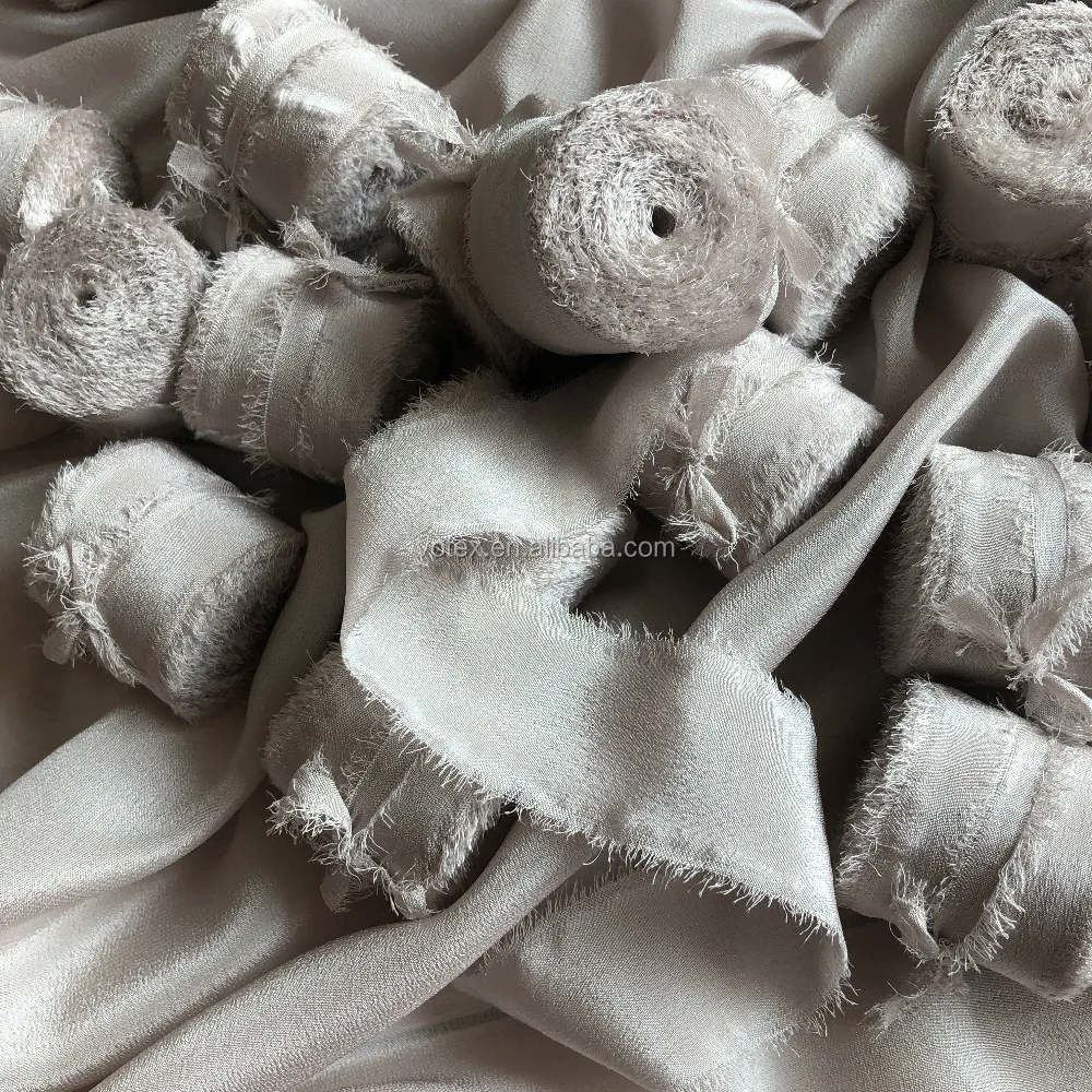 1inch 25mm 100silk Ribbon Rough Edge For Gift Packing Weddingbridal