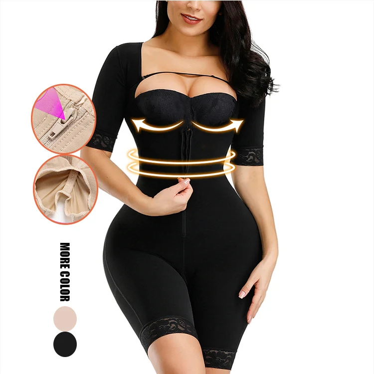 

Online Fashion Full Compression Elasticity Seamless Plus Size Shapewear For Women Body Slim Shaper Butt Litfer, Black