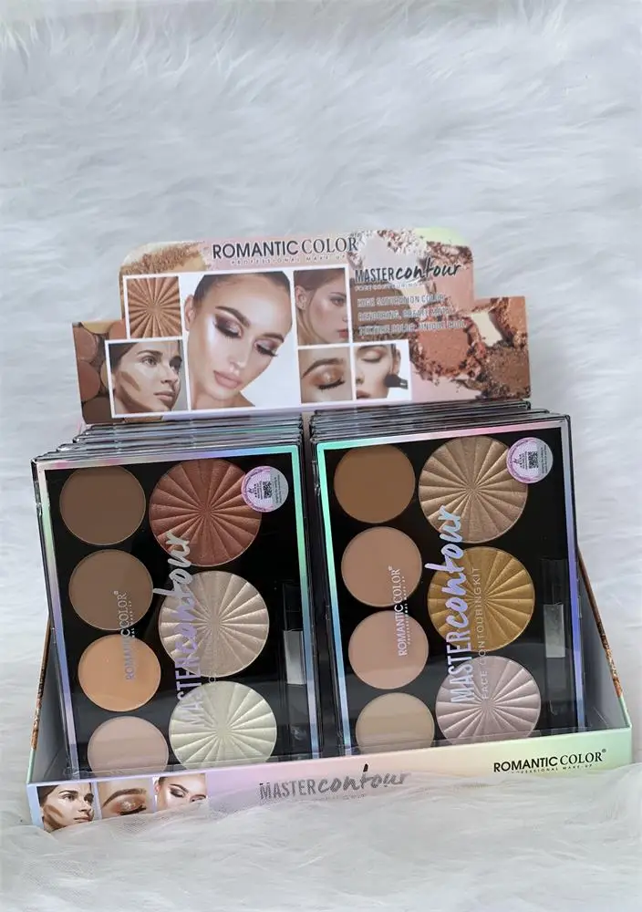 
Sheer Finish Contour Highlighter Makeup Palette 6 Color Eyeshadow Palette 