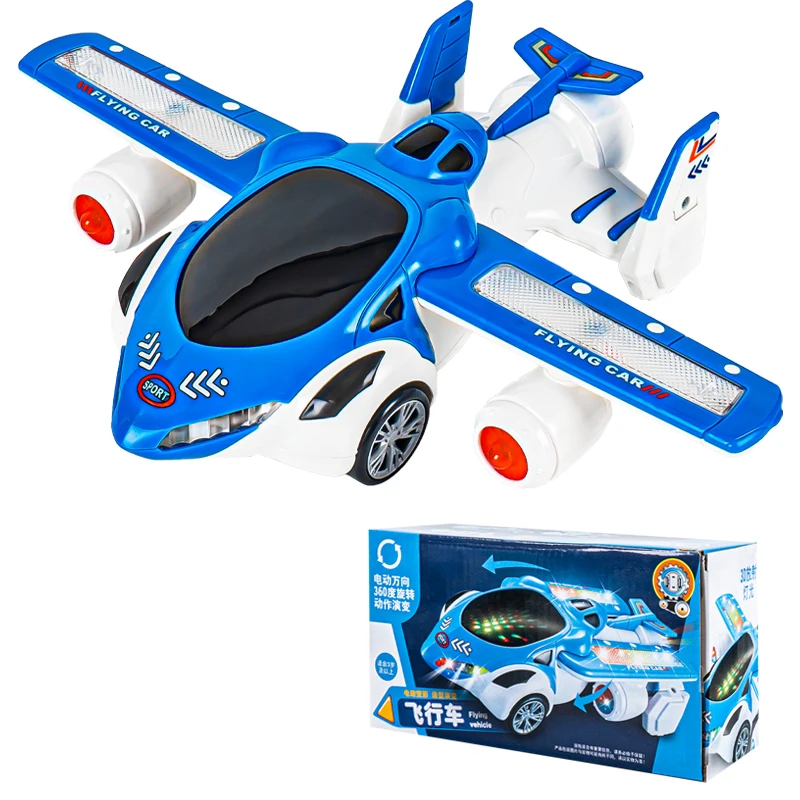 

New Product Rotating Universal wheel Flying Car Flashing Electric Universal Transforming Car Toy With Music