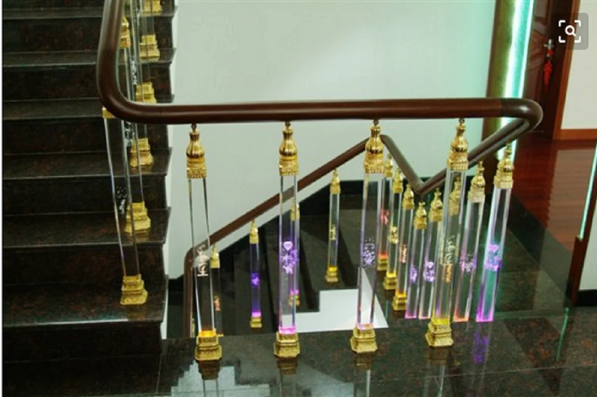 Fashion High Crystal Stair Railing Glass Decorative Pillar Buy