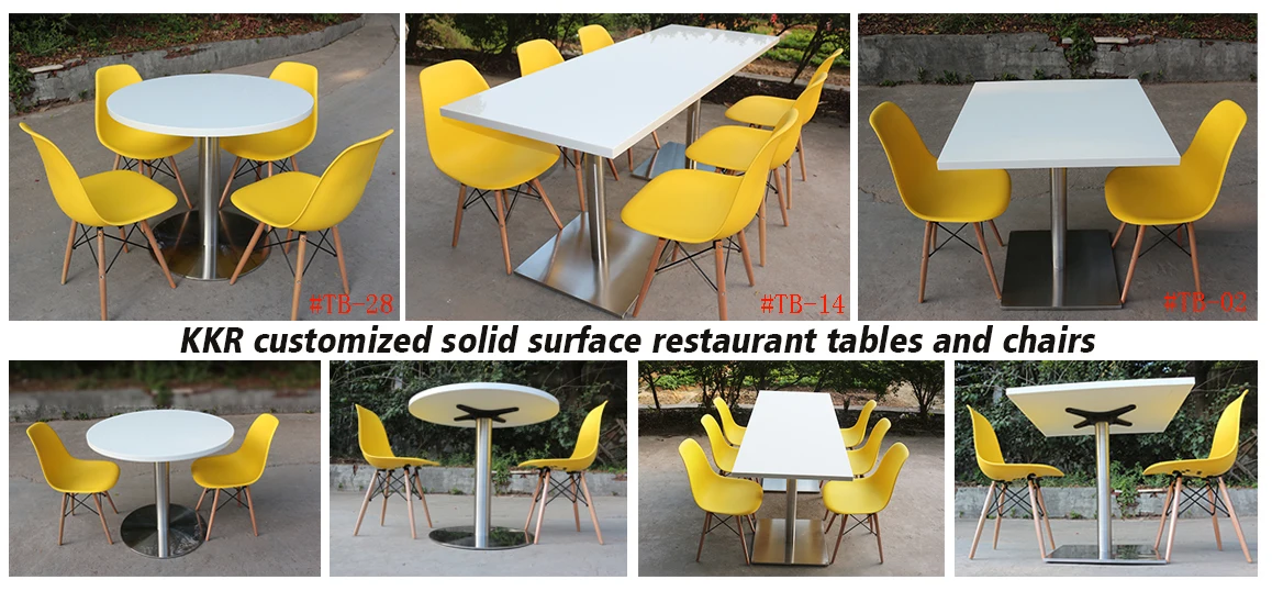 Kkr Solid Surface Tables,Luxury Artificial Solid Surface Restaurant