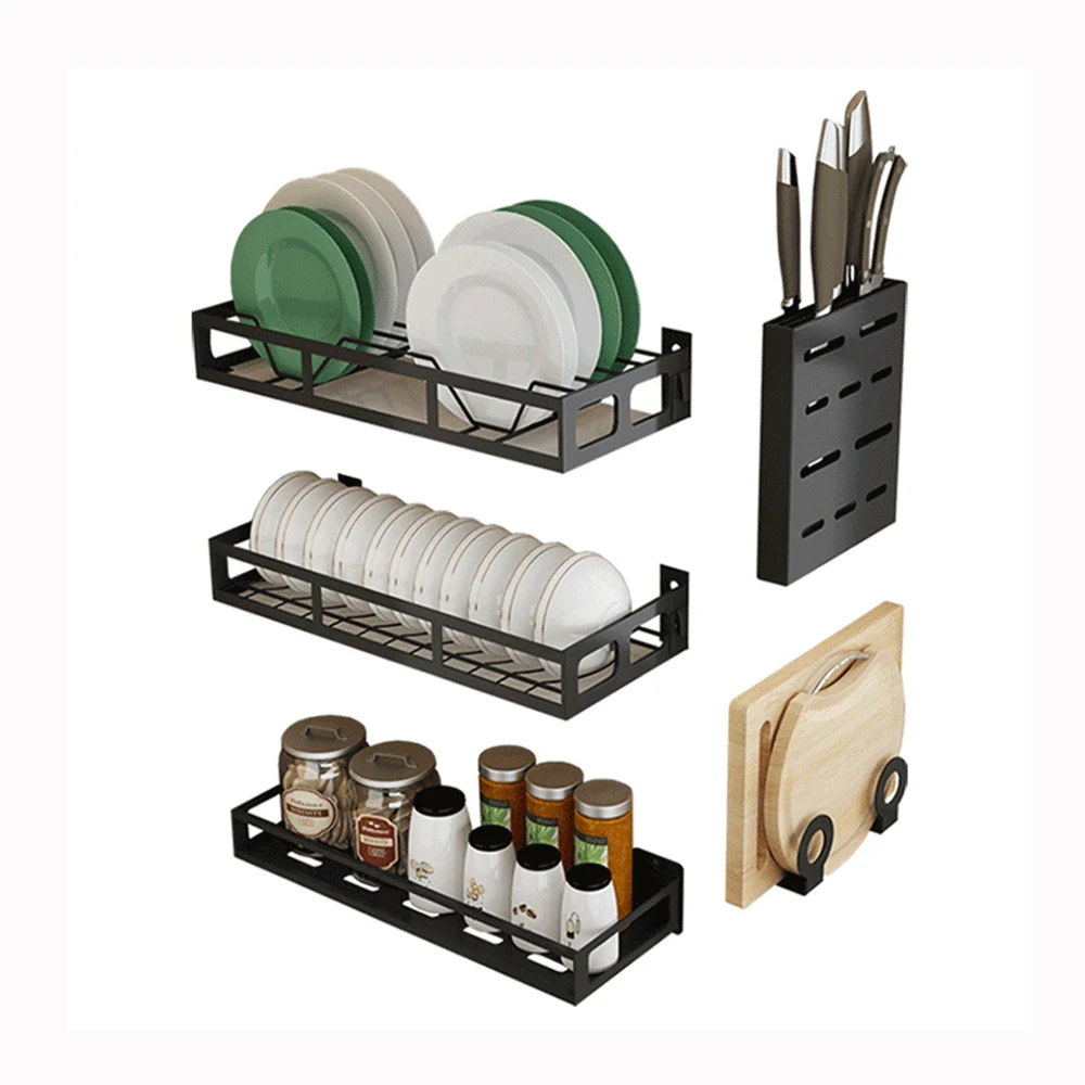 

Popular New Products Black Stainless Steel Kitchenw Storag Shelf