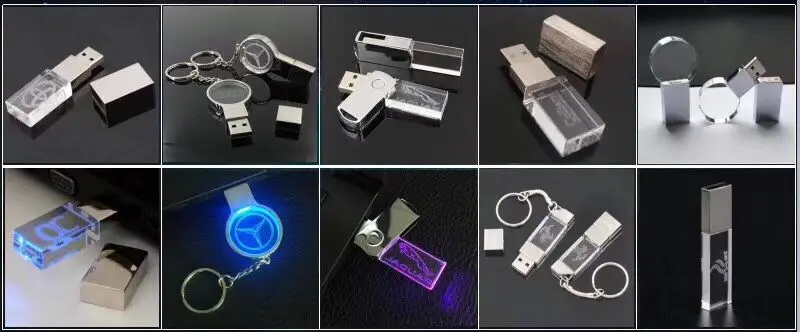 Wooden bamboo USB thumb Acrylic Crystal LED light USB Flash drive 3D laser free logo - ANKUX.COM