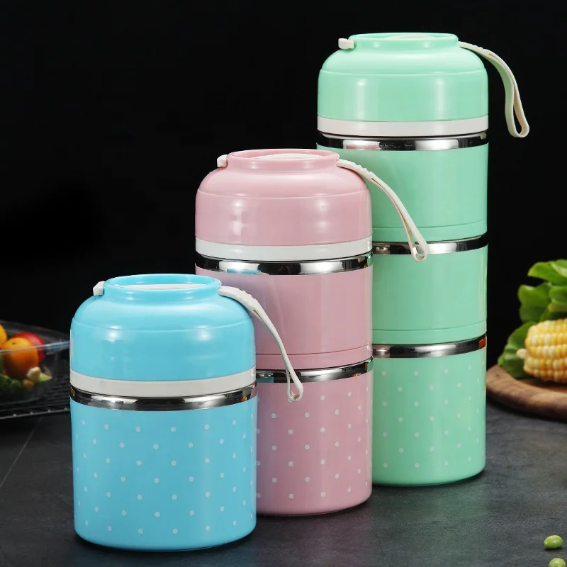 

Amazon Hot Sale Leak-Proof Food Container Japanese Portable Lunch Box For Kids School Stainless Steel Bento Box, Blue, green, pink, grey, purple