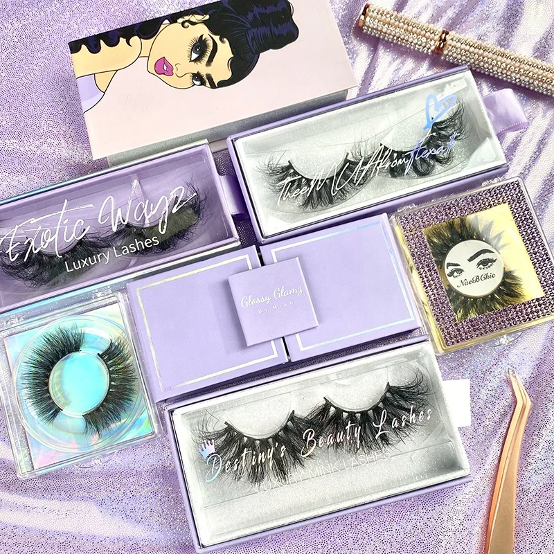 

Faux 3D 25mm fluffy mink lashes vendor eyelash magnetic box packaging private label custom lash boxes