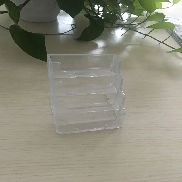 清除丙烯酸名片夹丙烯酸名片显示 4 pock 箱子步骤塑料名片夹身份证