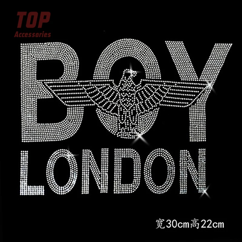 

Wholesale Bling Iron on Letters Korean Rhinestone Transfers for T Shirt