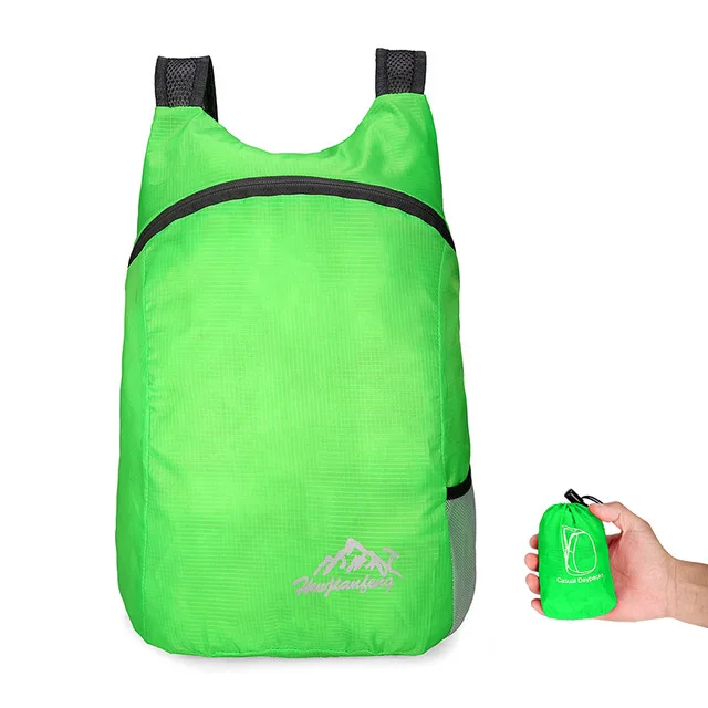 

Custom logo nylon fabric basketball foldable mini backpack, 8 stock colors