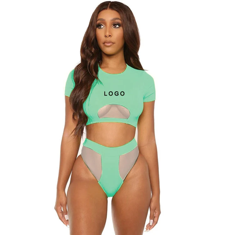 

Two Piece Gauze Swimsuit Bikinis Bathing Suits Swimwear