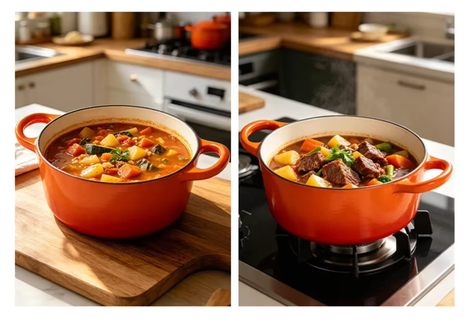 Home Kitchen Cooking French Style Orange Enameled Casseroles Dutch Oven Enamel Cast Iron Cookware