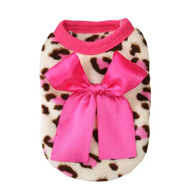 

VK112-Autumn and Winter Leopard print coral velvet pet clothing, Picture shows