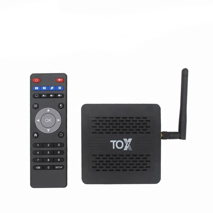 

TOX1 android tv box Multi Language S905X3 Quad core RAM 4GB ROM 32GB TV Box, Black