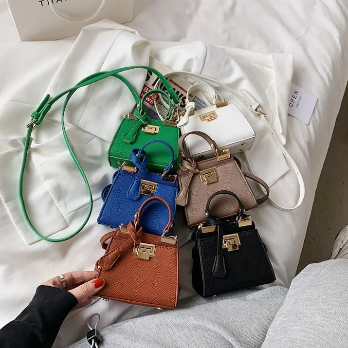 

TS9517 Cute Mini hand bag Designer 2021 summer Women Solid color coin purses Popular Simple palm print female handbags