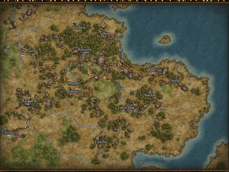 Map overlay showing exact Manos farming coordinates in BDO