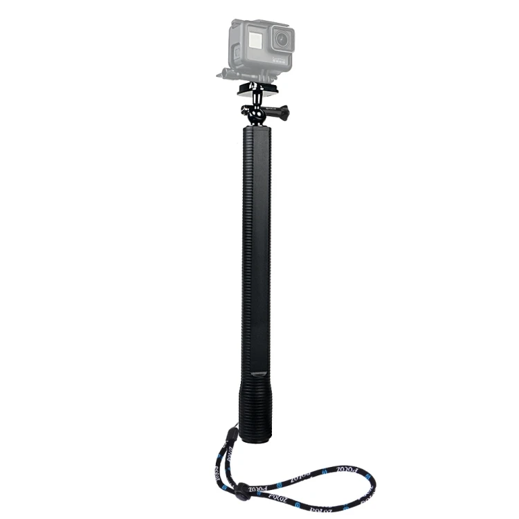 

Waterproof Aluminum Alloy Extendable Handheld Selfie Stick Monopod for Go Pro HERO, Xiaoyi and Other Action Cameras, Black