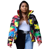 

High Quality Unisex Zipper Up Camouflage Dyed Padded Down Jacket