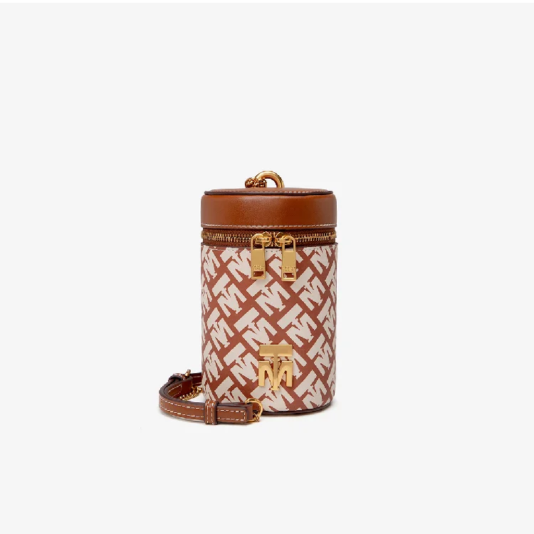 

2021 Famous brand retro classic printed handbag shoulder bag Women's Mini barrel leather bag fashion one-shoulder bucket bags