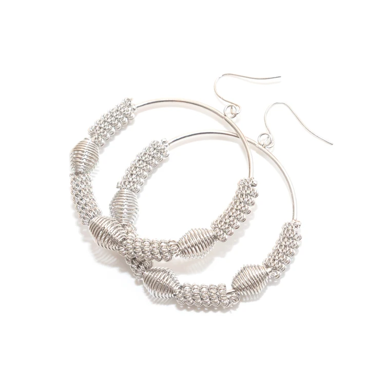

AmorYubo silver stainless steel large hoop earrings jewelry woman, Steel color