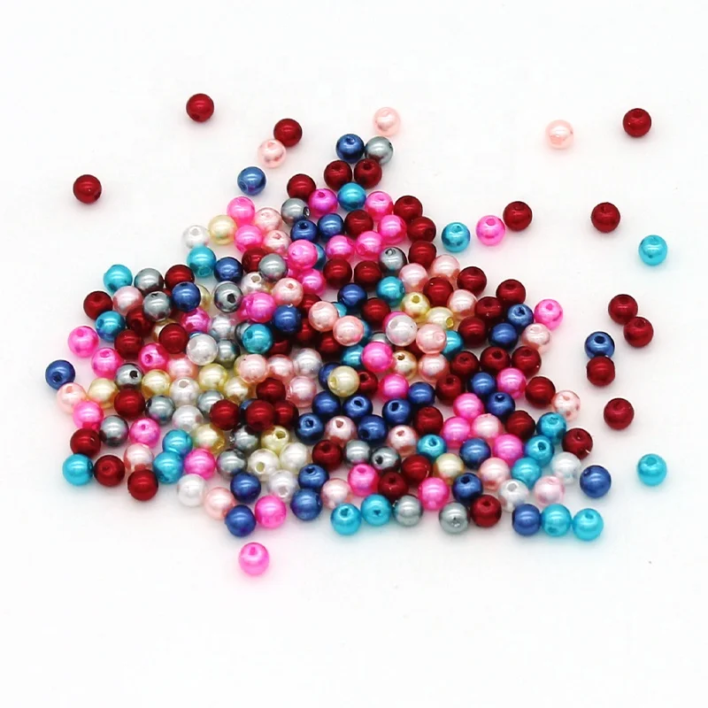 

wholesales small Pearls Beads ABS Mixed colourful loose beads Making DIY Jewelry accessories or for manicure, Multi