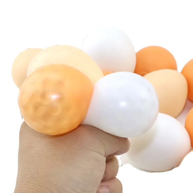 

2022 New Arrival liquid Funky Egg Splat Ball Squishy Toys Stress Relief Egg Yolk Balls gadgets stress ball Stuffed Toys