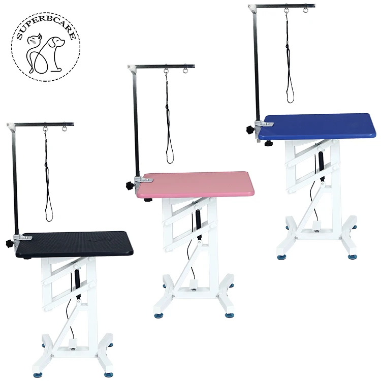 

New Factory Price Rectangle Air Lift Dog Grooming Table, Pink black blue