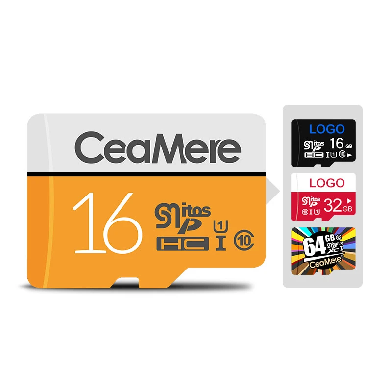 

Ceamere Original Micro Memory TF Card 16GB 32GB 64GB 128GB Class 10 U3 High Speed Real Capacity TF Flash Memory Cards 64GB