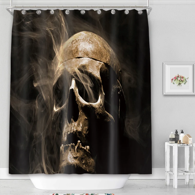 

Eco-Friendly Punk Shower Curtain Hotel Bedroom Custom Printing