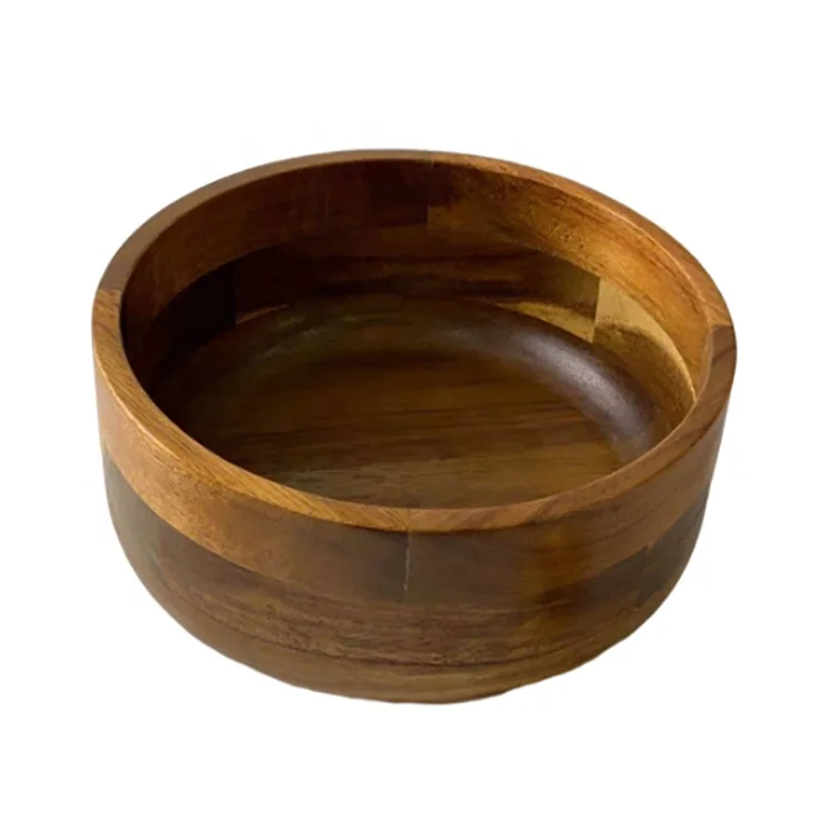 

Eco-friendly Large Round Big Root Wooden Salad Serving Bowl for Kitchen Natural wooden bowl