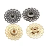 5 pairs/lot Gold/Gun black DIY Sewing Garment Clothes Accessories Flower Shape Metal Snap Fasteners Press Buttons G0522
