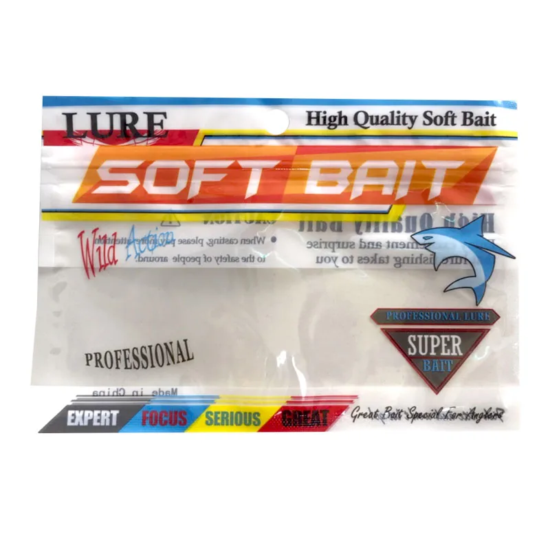 

Plain Package for Soft Fishing Lure 3 Kinds of Design soft plastic lures bait bag with hanger hole