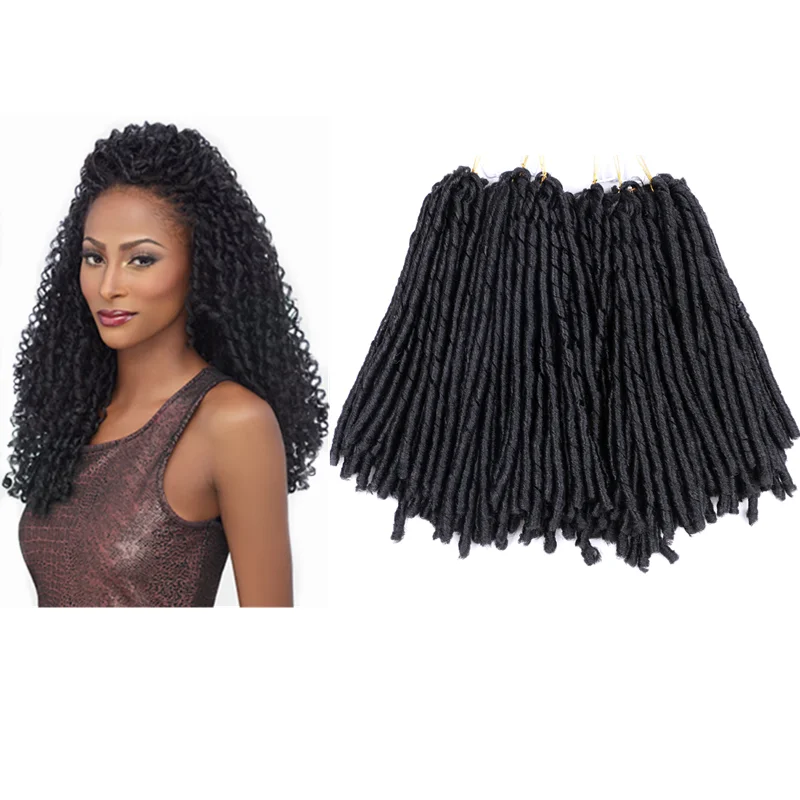 

Factory Outlet 14inch 70g/pack Nina Softex Locs Synthetic High Quality Soft Dreadlocks Braiding Hair Extensions