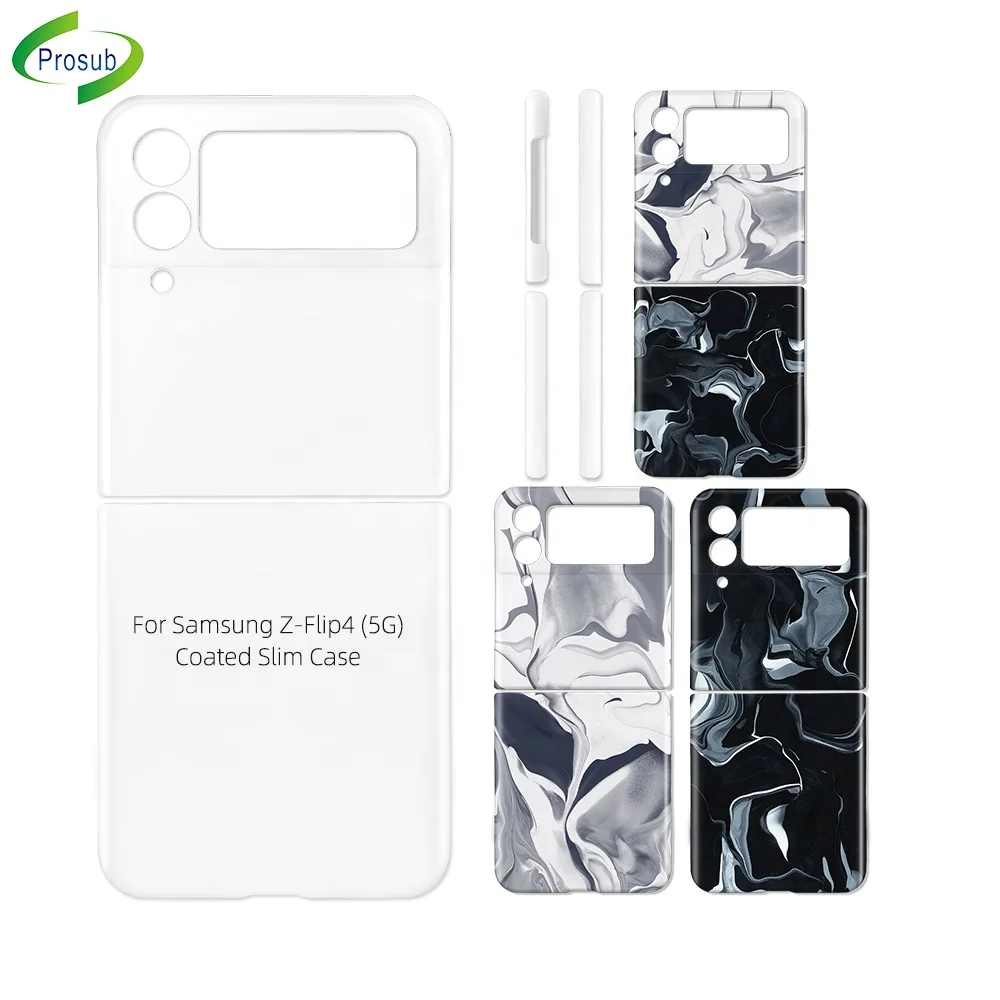 Prosub DIY Blank Sublimation Coated Mobile Phone Cover 3D Glossy Sublimable Cell Phone Cases For Samsung Galaxy Z flip 4