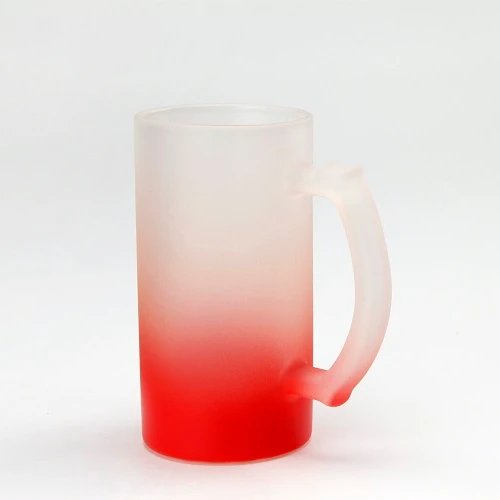 

High Quality Wholesale Sublimation Blanks 16oz Glass Mugs Sublimation Beer Mug, Colorful