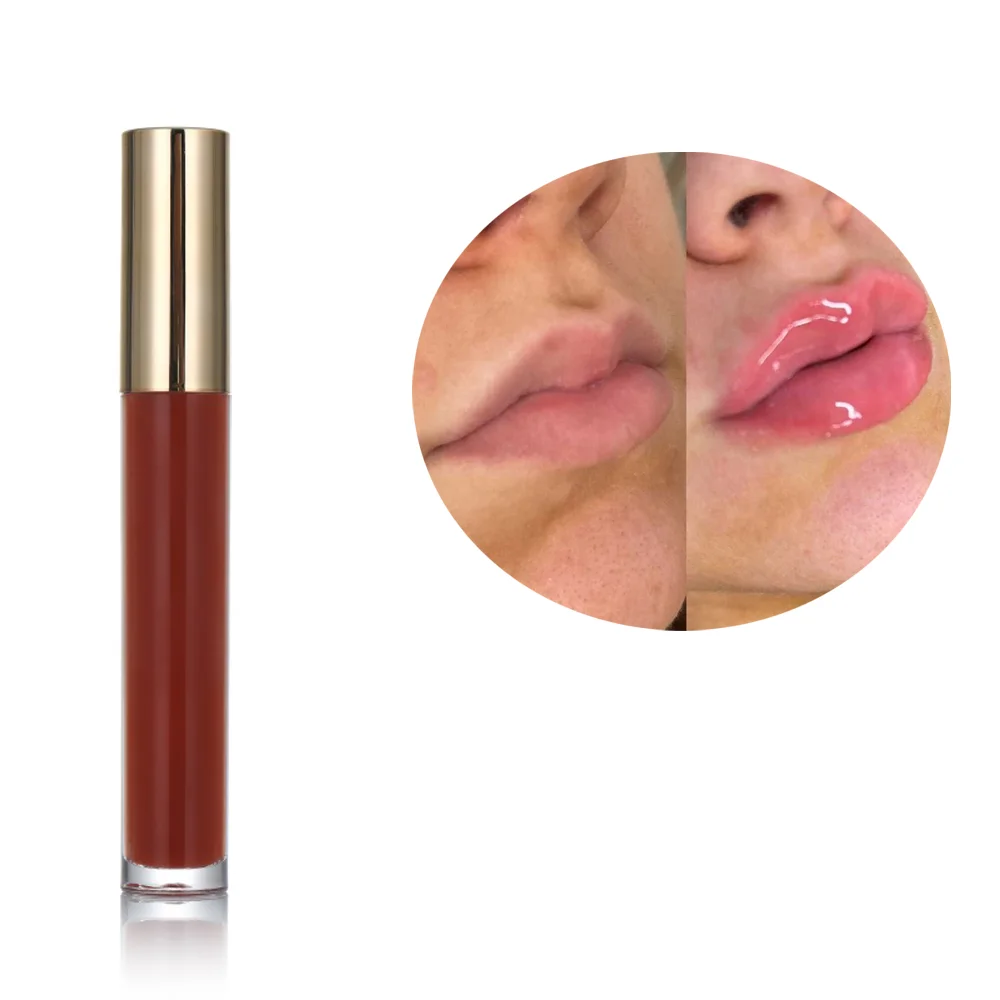 

Best seller vegan plumping lip gloss lip enhancer oil plumper gloss private label lip serum plumper