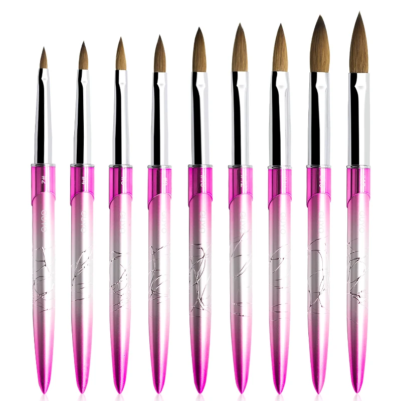 

GUYO Costy 100% pinceles kolinsky acrylic nail are brush nail tools, Customized color