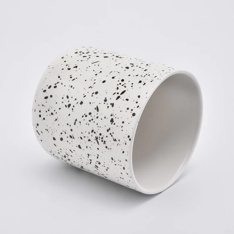 Matte White Ceramic Candle Vessels