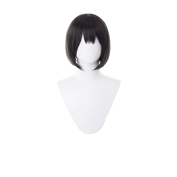 

Black Short Bob Straight Synthetic Hair Natural Japanese Cosplay Party Female Anime Comic Exhibition Wigs, Pic showed