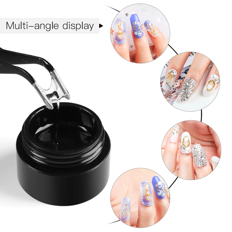 

Gem Art Long Lasting Hard Uv Soak Off Polish Oem Transparent Nail Gel Glue, Clear