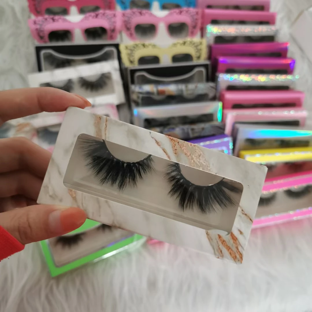 

5D 25mm faux mink eyelashes wholesale private label custom eyelash packaging box mink lashes 3d wholesale vendor