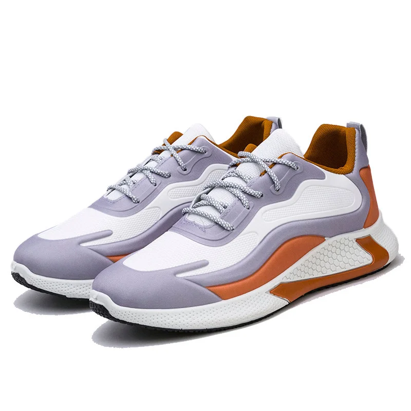 

men's casual sports running shoes custom walking style fashion sneakers for men, Black and red,black and brown,orange