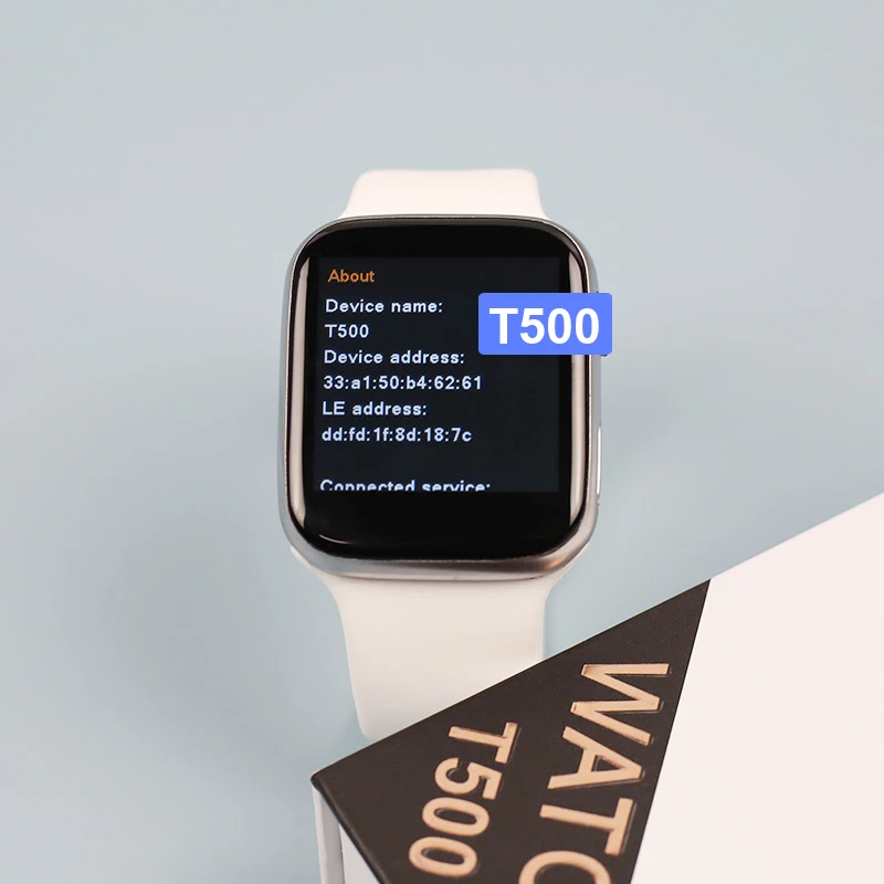 

2020 color screen waterproof smart watch T 500 sport bracelet fitness tracker heart rate and blood pressure T500 smartwatch