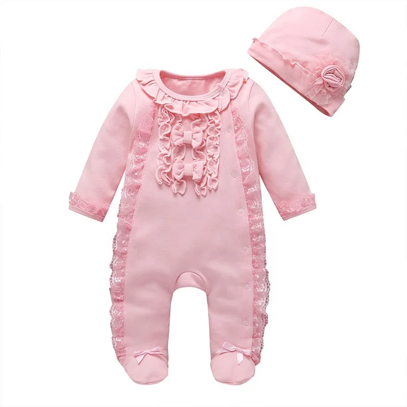 

Baby Romper Jumpsuit Organic Baby Clothes Girl Newborn Cotton Cute Winter Long Sleeve Jumpsuit, Picture shows