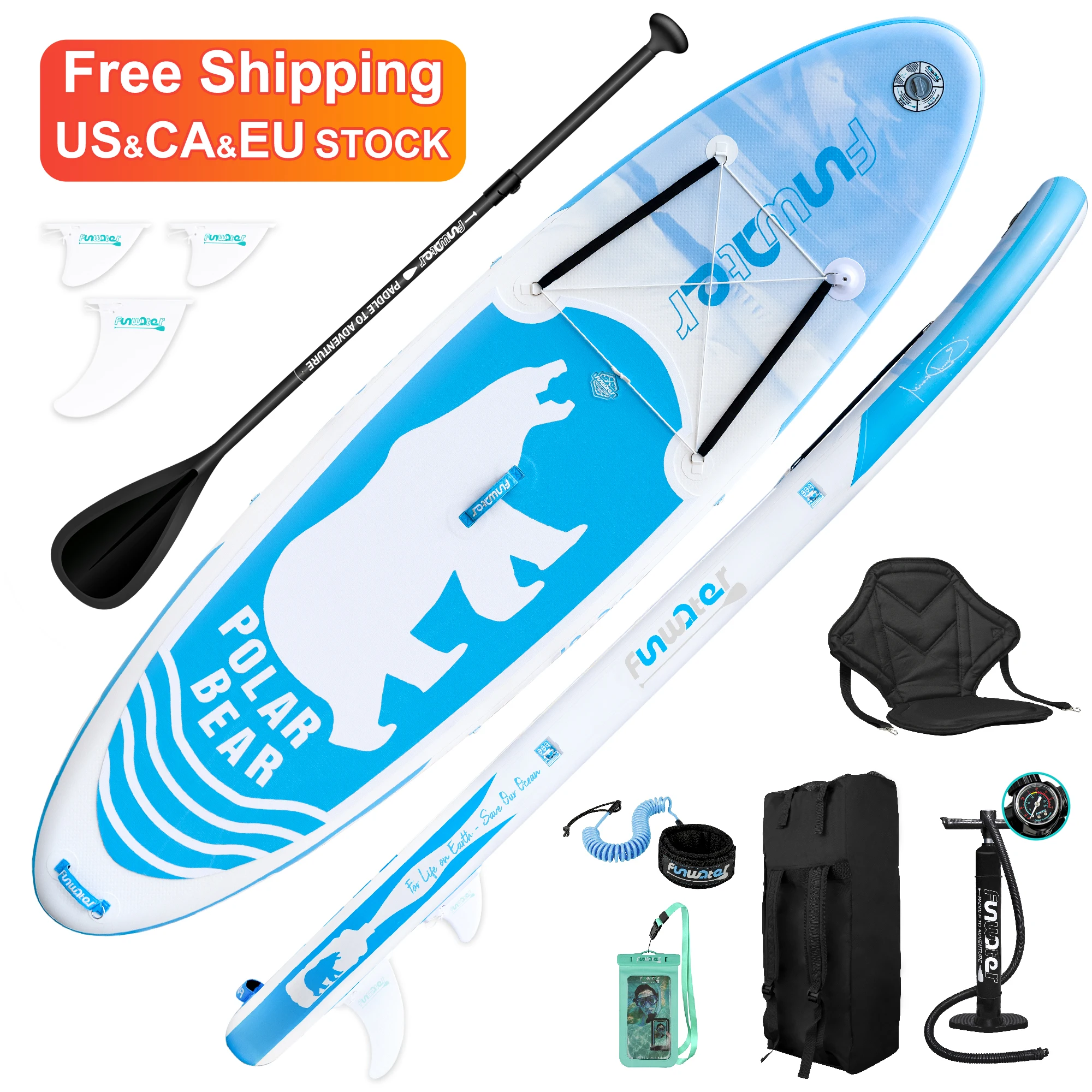 

FUNWATER Free Shipping Dropshipping OEM inflatable paddle board manufacturer sup boards wholesale surfboard
