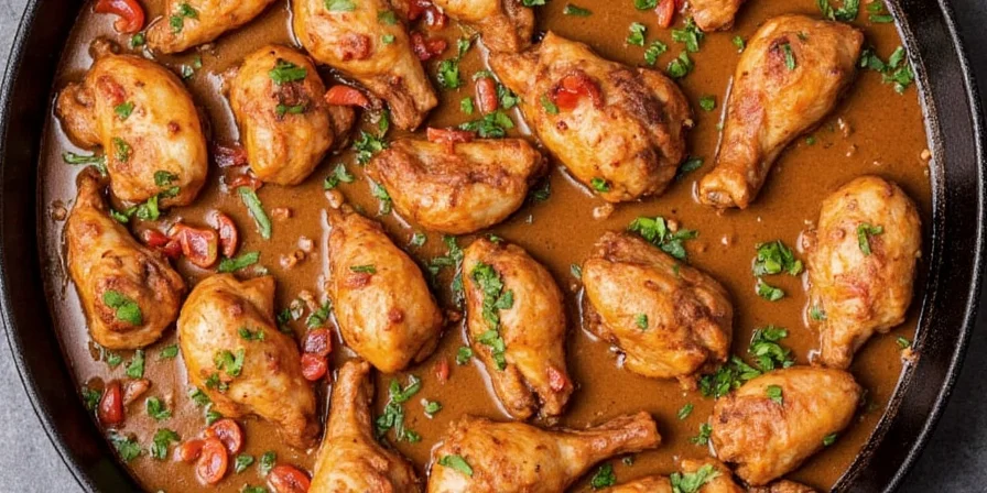 Spiced chicken resting on a cutting board