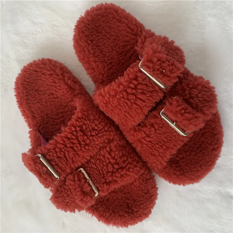 

The manufacturer's latest ladies low price ins warm and soft and comfortable fluffy bedroom fur slippers, Customized color