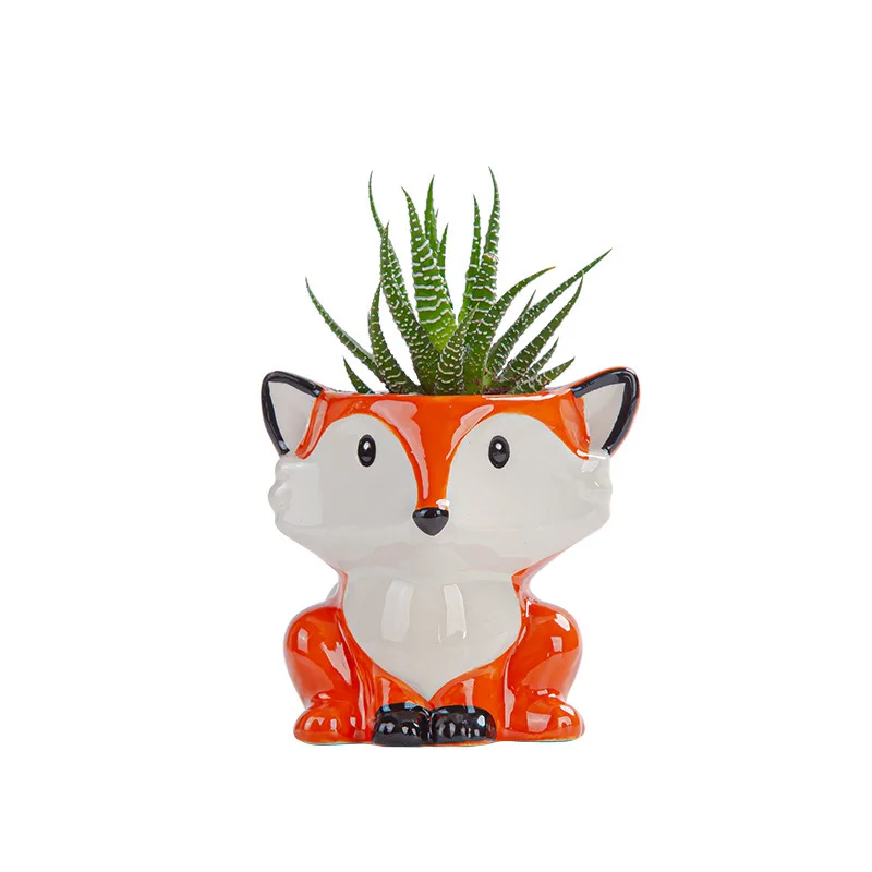 

Wholesale Cute Cartoon Animal Succulent Flower Pot European Creative Potted Combination Ceramic Flower Pot