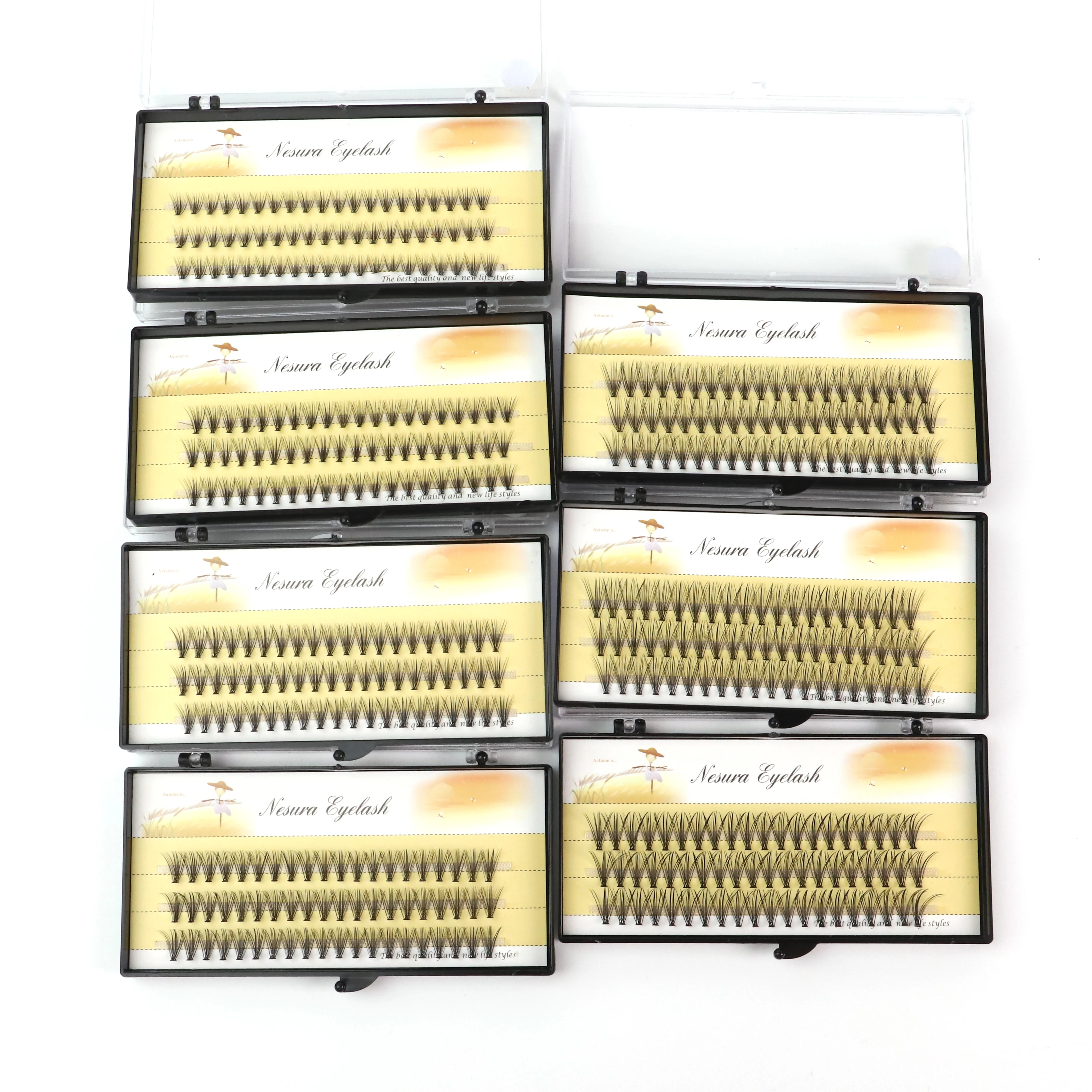 

premade 10d jet black cashmere individual lashes with with regular box