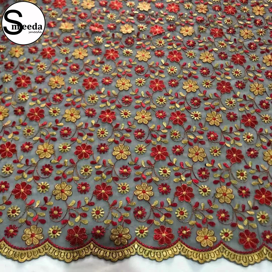 

Smeeda selling lace fabric tulle lace embroidery lace fabric SMD115N01