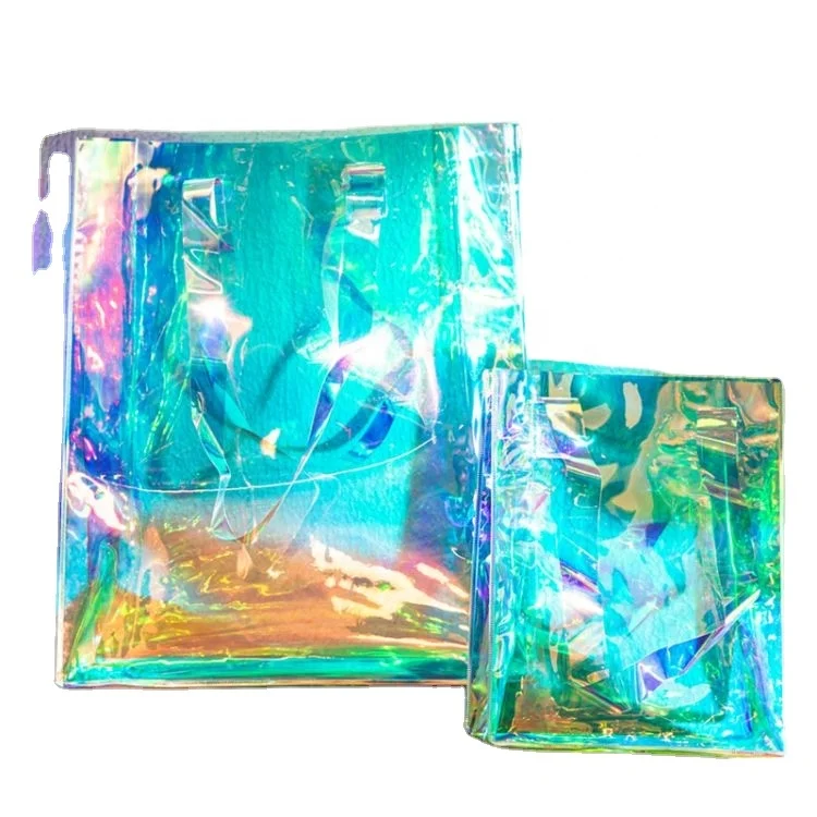 

luxury clear pvc hand transparent packaging tote bags